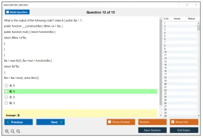 Zend 200-550 Zend Certified PHP Engineer Practice test exam simulator test engine exam Prep practice test questions answers Image 12
