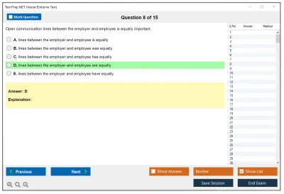 Test Prep NET Nurse Entrance Test Practice test exam simulator test engine exam Prep practice test questions answers Image 8