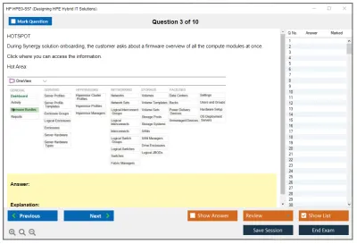HP HPE0-S57 Designing HPE Hybrid IT Solutions Practice test exam simulator test engine exam Prep practice test questions answers Image 3