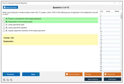 Cima F2 F2 - Advanced Financial Reporting Practice test exam simulator test engine exam Prep practice test questions answers Image 3