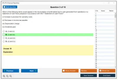 CPA FR Financial Reporting Practice test exam simulator test engine exam Prep practice test questions answers Image 5
