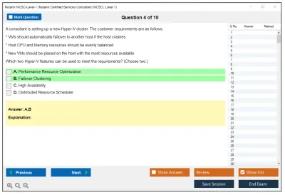 Nutanix NCSC-Level-1 Nutanix Certified Services Consultant (NCSC): Level 1 Practice test exam simulator test engine exam Prep practice test questions answers Image 4