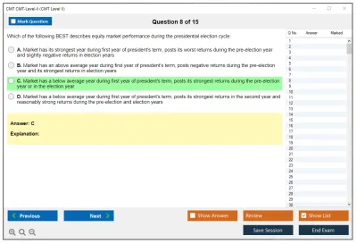 CMT CMT-Level-II CMT Level II Exam Practice test exam simulator test engine exam Prep practice test questions answers Image 8
