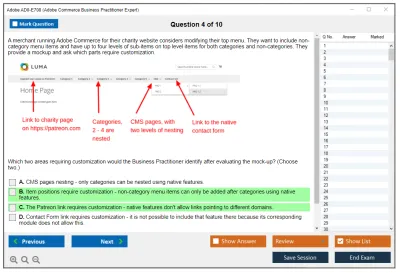 Adobe AD0-E708 Adobe Commerce Business Practitioner Expert Practice test exam simulator test engine exam Prep practice test questions answers Image 4