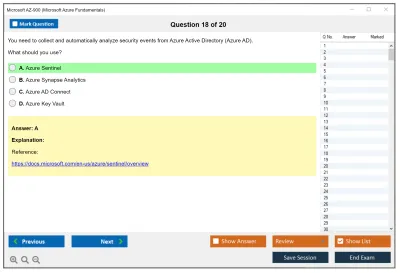 Microsoft AZ-900 Microsoft Azure Fundamentals Practice test exam simulator test engine exam Prep practice test questions answers Image 18
