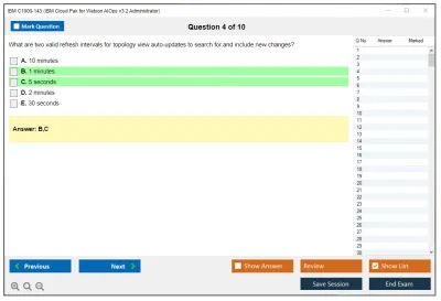 IBM C1000-143 IBM Cloud Pak for Watson AIOps v3.2 Administrator Practice test exam simulator test engine exam Prep practice test questions answers Image 4