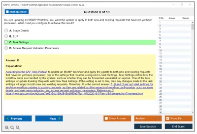SAP C_GRCAC_13 SAP Certified Application AssociateSAP Access Control 12.0 Practice test exam simulator test engine exam Prep practice test questions answers Image 8