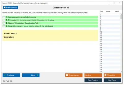 Huawei H19-321 Huawei Certified Pre-sales Specialist - Service Solution Practice test exam simulator test engine exam Prep practice test questions answers Image 6