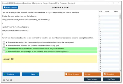 Microsoft MB6-894 Development, Extensions and Deployment for Microsoft Dynamics 365 for Finance and Operations Practice test exam simulator test engine exam Prep practice test questions answers Image 5
