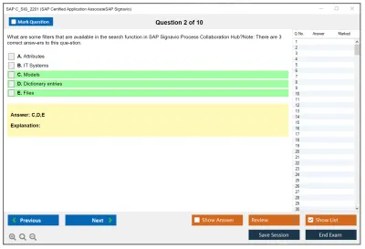 SAP C_SIG_2201 SAP Certified Application AssociateSAP Signavio Practice test exam simulator test engine exam Prep practice test questions answers Image 2
