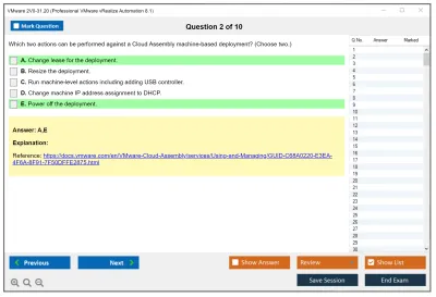 VMware 2V0-31.20 Professional VMware vRealize Automation 8.1 Practice test exam simulator test engine exam Prep practice test questions answers Image 2