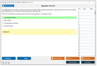 The Open Group OG0-023 ArchiMate 2 Combined Part 1 and 2 Examination Practice test exam simulator test engine exam Prep practice test questions answers Image 10