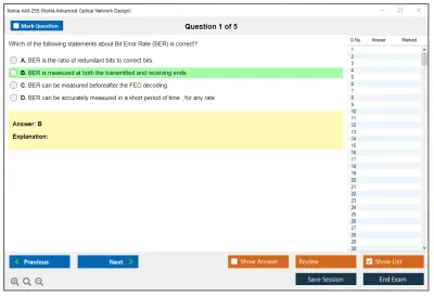 Nokia 4A0-255 Nokia Advanced Optical Network Design Practice test exam simulator test engine exam Prep practice test questions answers Image 1
