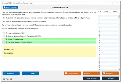 Microsoft AZ-301 Microsoft Azure Architect Design Practice test exam simulator test engine exam Prep practice test questions answers Image 9