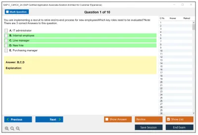 SAP C_C4HCX_24 SAP Certified Associate - Solution Architect - SAP Customer Experience Practice test exam simulator test engine exam Prep practice test questions answers Image 1