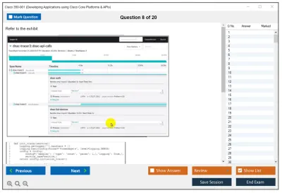 Cisco 350-901 Developing Applications using Cisco Core Platforms and APIs (DEVCOR) Practice test exam simulator test engine exam Prep practice test questions answers Image 8