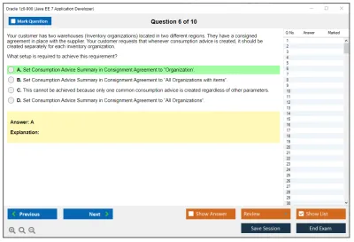 Oracle 1z0-900 Java EE 7 Application Developer Practice test exam simulator test engine exam Prep practice test questions answers Image 6