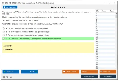 iSQI CTAL-TAE ISTQB Certified Tester Advanced Level, Test Automation Engineering Practice test exam simulator test engine exam Prep practice test questions answers Image 4