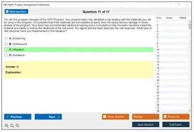 PMI PgMP Program Management Professional (PgMP) Practice test exam simulator test engine exam Prep practice test questions answers Image 11