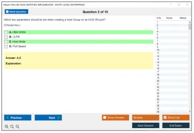 Hitachi HH0-240 HDS CERTIFIED IMPLEMENTER - ENTRY LEVEL ENTERPRISE Practice test exam simulator test engine exam Prep practice test questions answers Image 2