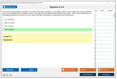 ECCouncil 312-92 EC-Council Certified Secure Programmer (ECSP) Practice test exam simulator test engine exam Prep practice test questions answers Image 8