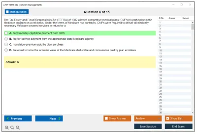 AHIP AHM-530 Network Management Practice test exam simulator test engine exam Prep practice test questions answers Image 6