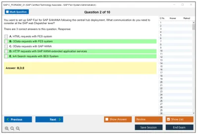 SAP C_FIORADM_21 SAP Certified Technology Associate - SAP Fiori System Administration Practice test exam simulator test engine exam Prep practice test questions answers Image 2