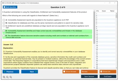 IBM C2150-606 IBM Security Guardium V10.0 Administration Practice test exam simulator test engine exam Prep practice test questions answers Image 2