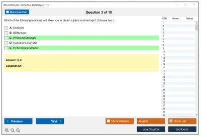 IBM C2090-424 InfoSphere DataStage v11.3 Practice test exam simulator test engine exam Prep practice test questions answers Image 3