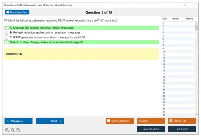 Alcatel-Lucent 4A0-103 Alcatel-Lucent Multi Protocol Label Switching Practice test exam simulator test engine exam Prep practice test questions answers Image 5