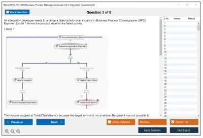 IBM C9550-273 IBM Business Process Manager Advanced V8.0 Integration Development Practice test exam simulator test engine exam Prep practice test questions answers Image 3