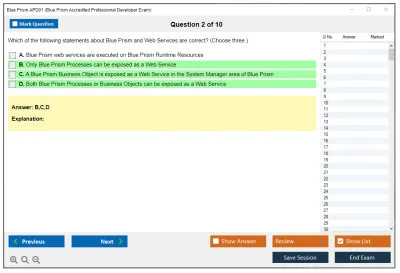 Blue Prism APD01 Blue Prism Professional Developer Practice test exam simulator test engine exam Prep practice test questions answers Image 2