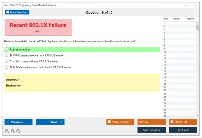 Cisco 500-220 Engineering Cisco Meraki Solutions (ECMS) v2.2 Practice test exam simulator test engine exam Prep practice test questions answers Image 8