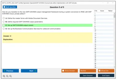 SAP E_S4CPE_2022 SAP Certified Application SpecialistSAP S/4HANA Cloud private edition implementation with SAP Activate Practice test exam simulator test engine exam Prep practice test questions answers Image 5