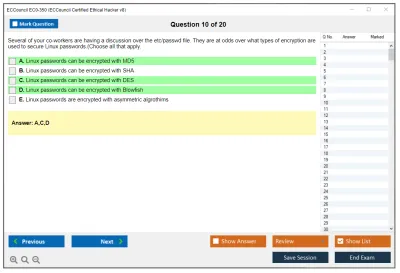 ECCouncil EC0-350 Ethical Hacking and Countermeasures V8 Practice test exam simulator test engine exam Prep practice test questions answers Image 10