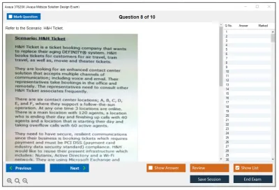 Avaya 37820X Avaya Midsize Solution Design Exam Practice test exam simulator test engine exam Prep practice test questions answers Image 8