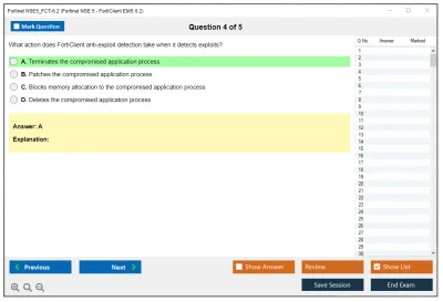 Fortinet NSE5_FCT-6.2 Fortinet NSE 5 - FortiClient EMS 6.2 Practice test exam simulator test engine exam Prep practice test questions answers Image 4