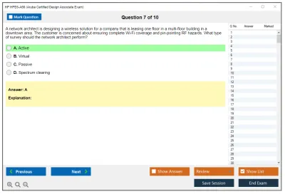 HP HPE6-A66 Aruba Certified Design Associate Exam Practice test exam simulator test engine exam Prep practice test questions answers Image 7