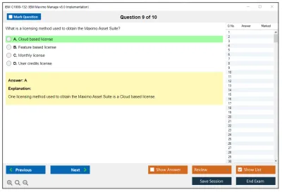 IBM C1000-132 IBM Maximo Manage v8.0 Implementation Practice test exam simulator test engine exam Prep practice test questions answers Image 9