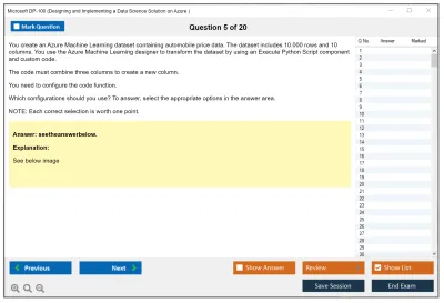 Microsoft DP-100 Designing and Implementing a Data Science Solution on Azure Practice test exam simulator test engine exam Prep practice test questions answers Image 5
