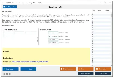 Microsoft 98-383 Introduction to Programming Using HTML and CSS Practice test exam simulator test engine exam Prep practice test questions answers Image 1