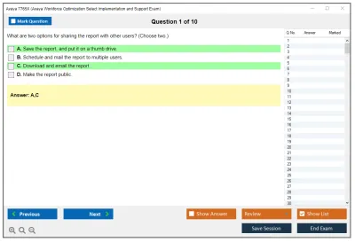 Avaya 7765X Avaya Workforce Optimization Select Implementation and Support Exam Practice test exam simulator test engine exam Prep practice test questions answers Image 1