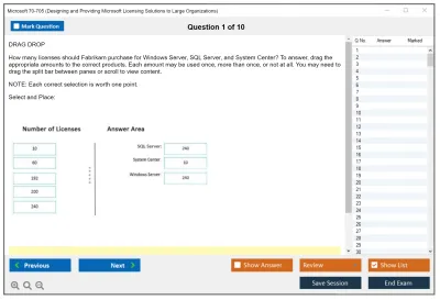 Microsoft 70-705 Designing and Providing Microsoft Licensing Solutions to Large Organizations Practice test exam simulator test engine exam Prep practice test questions answers Image 1