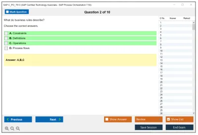 SAP C_PO_7513 SAP Certified Technology Associate - SAP Process Orchestration 7.50 Practice test exam simulator test engine exam Prep practice test questions answers Image 2