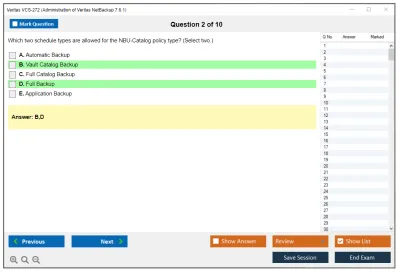 Veritas VCS-272 Administration of Veritas NetBackup 7.6.1 Practice test exam simulator test engine exam Prep practice test questions answers Image 2