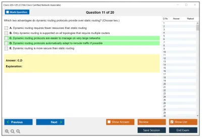 Cisco 200-125 CCNA Cisco Certified Network Associate Practice test exam simulator test engine exam Prep practice test questions answers Image 11