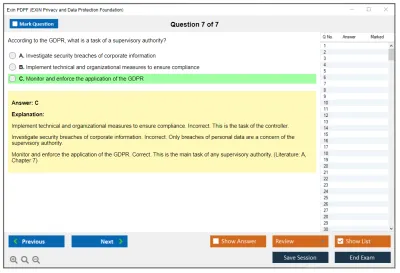 Exin PDPF Privacy and Data Protection Foundation Practice test exam simulator test engine exam Prep practice test questions answers Image 7