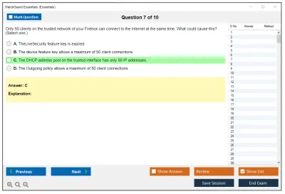 WatchGuard Essentials Fireware Essentials Exam Practice test exam simulator test engine exam Prep practice test questions answers Image 7