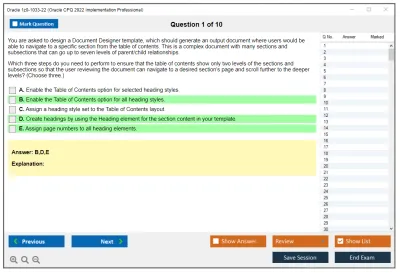 Oracle 1z0-1033-22 Oracle CPQ 2022 Implementation Professional Practice test exam simulator test engine exam Prep practice test questions answers Image 1