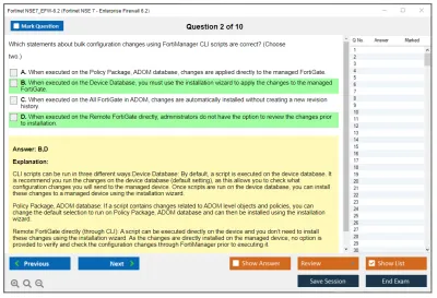 Fortinet NSE7_EFW-6.2 Fortinet NSE 7 - Enterprise Firewall 6.2 Practice test exam simulator test engine exam Prep practice test questions answers Image 2